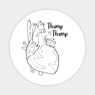 Thump Thump on white Magnet